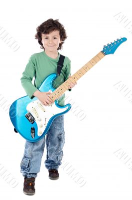 Boy whit electric guitar