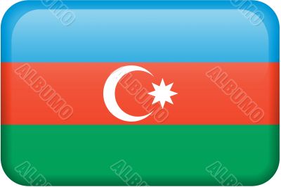 Azerbaijan Flag Button