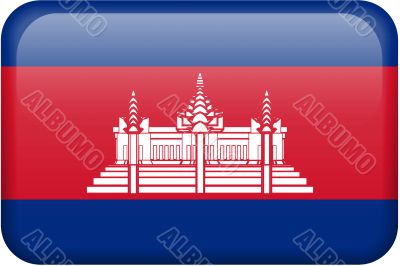 Cambodia Flag Button