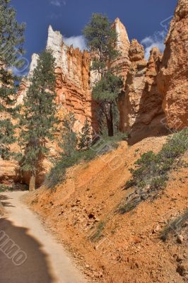 Road to a canyon