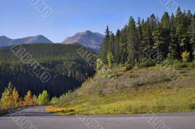 Picturesque road to mountains