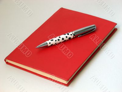Ball pen and notebook