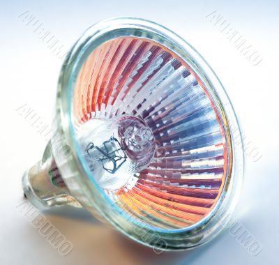 Blue-orange halogen light bulb