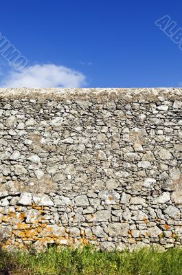 Rustic stone wall