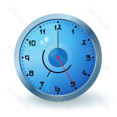 Blue clock