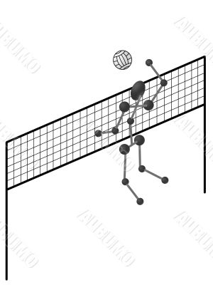 Olympics Volleyball on white background