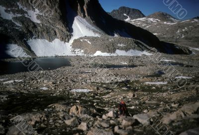 Mt Mendel and alpine lake