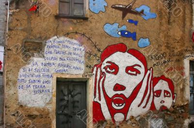 Antiwar street murals