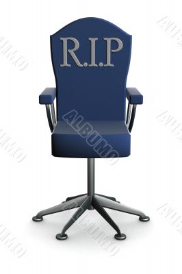 Office armchair on a white background. 3D image.