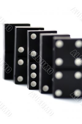 Dominoes isolated in white background