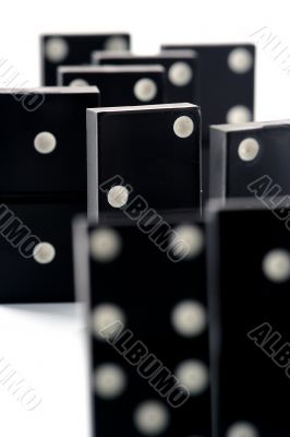 Dominoes isolated in white background