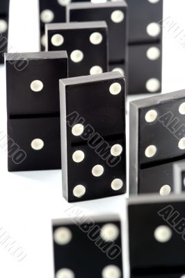 Dominoes isolated in white background