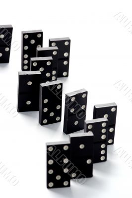 Dominoes isolated in white background