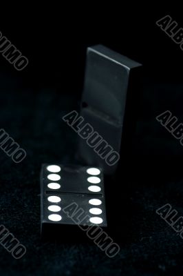 Dominoes isolated in white background