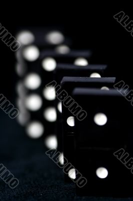 Dominoes isolated in white background