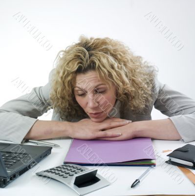 Businesswoman slouching