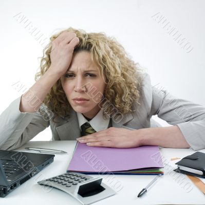 Discouraged businesswoman