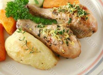 Chicken Drumsticks And Vegetables