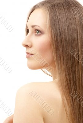 beautiful woman with long hair
