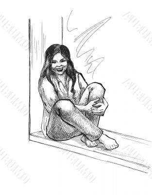girl at the window