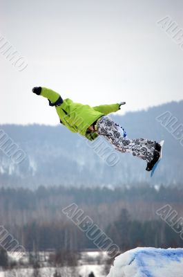 snowboarder jumping