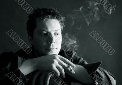 Man with a cigarette