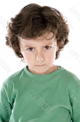 Handsome boy angry