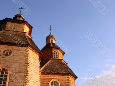 Moon Over Church Steeple