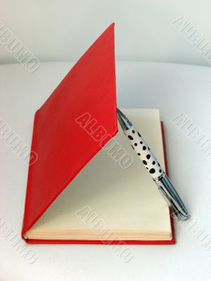 Ball pen and notebook
