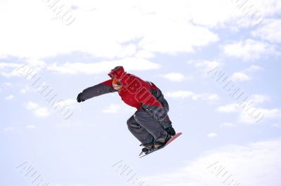 snowboarder jumping