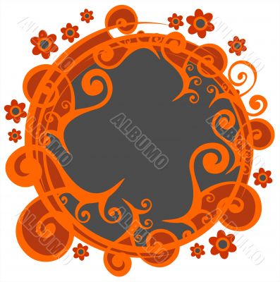 dark floral frame