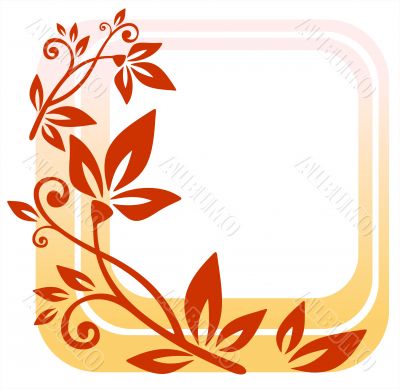 red floral frame