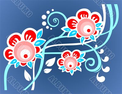 blue flower background