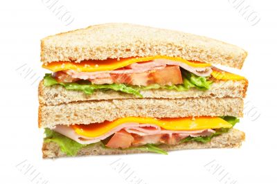 Healthy ham sandwich