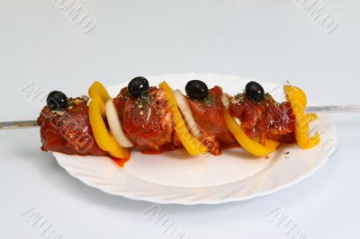 Crude shish kebab