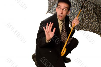 Scared Businessman