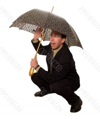 Businessman With Umbrella