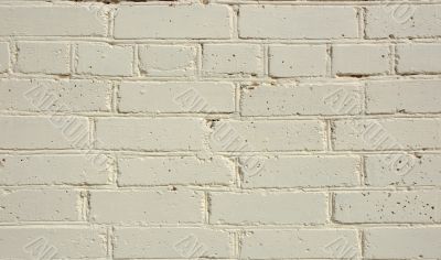 Painted brick wall.