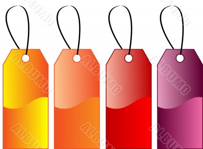 Coloured gift tags