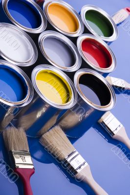 Paint brush and paint
