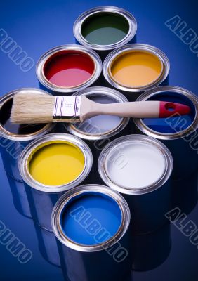 Paint brush and paint