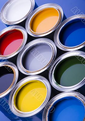Paint and cans