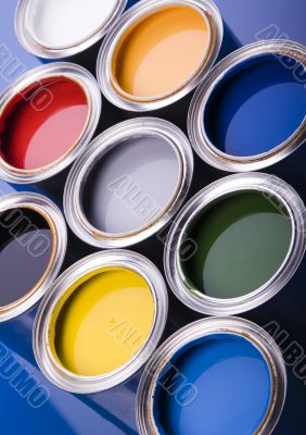 Paint and cans