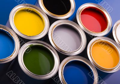 Paint and cans