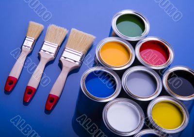 Paint and brush