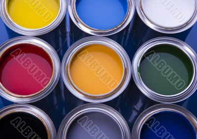 Paint and cans