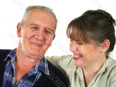 Father Laughing With Daughter