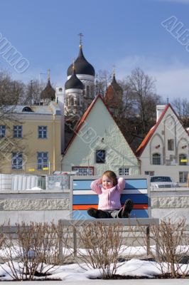 early mild spring at  the center of Old Town