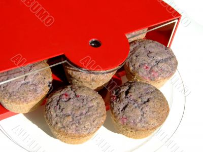 Muffins with berry fruits