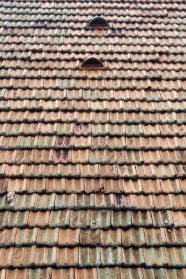 Roof with two windows